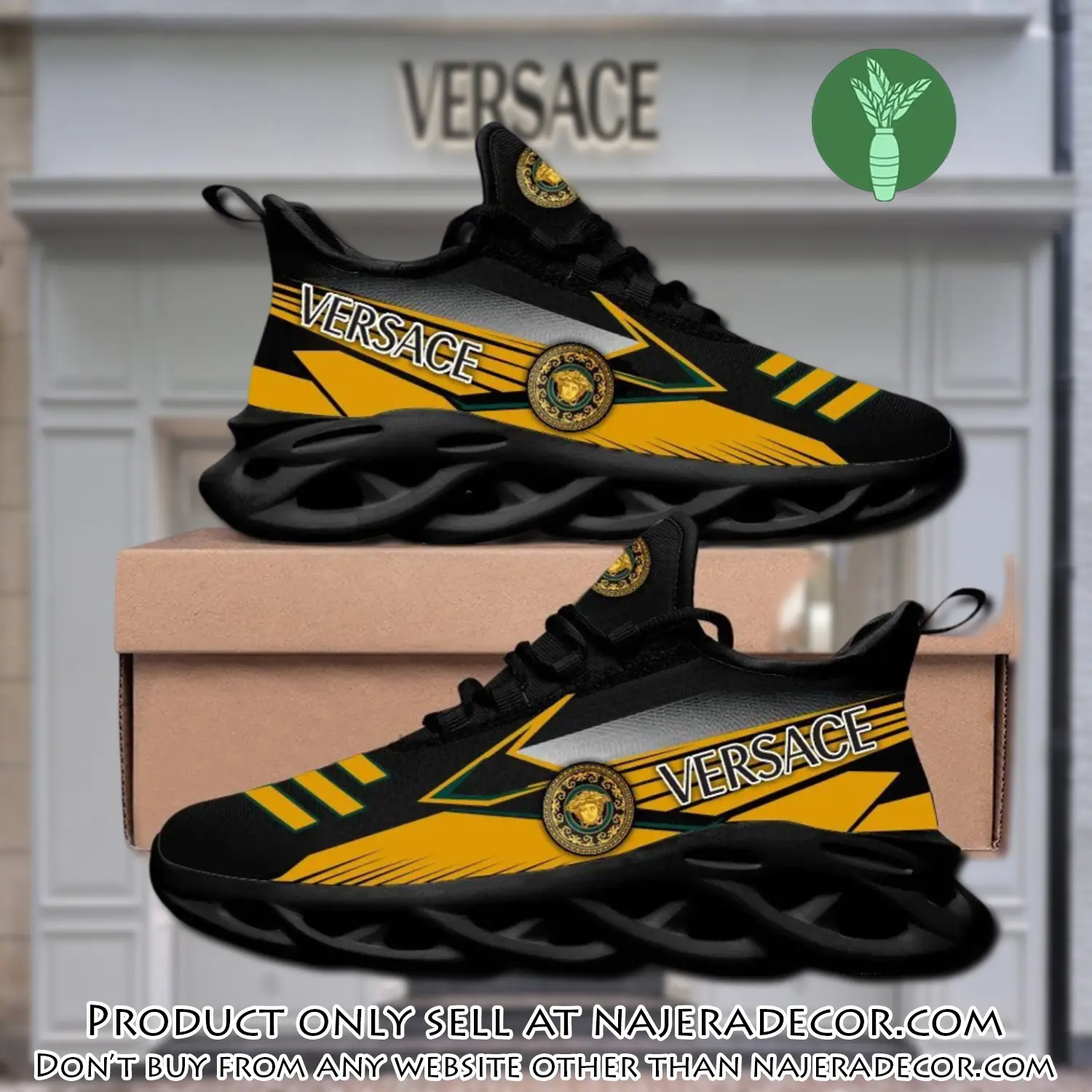 Gianni versace black premium max soul shoes luxury brand gifts for men women njr2655070